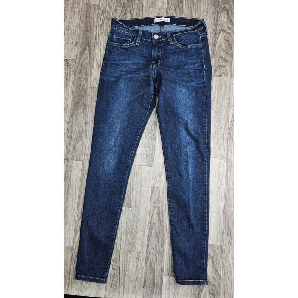 Flying Monkey Womens Size 29 Skinny Whiskered Denim Blue Jeans